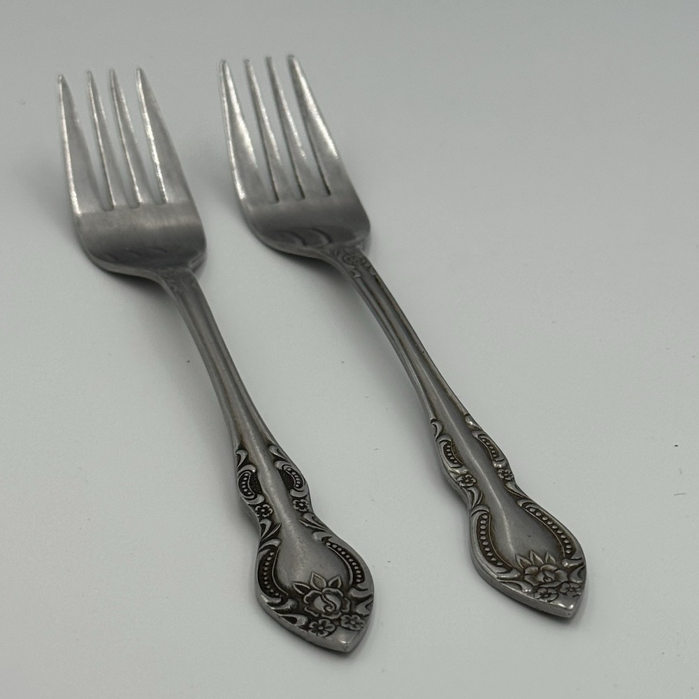 Vintage Pair Of Rogers Oneida Stainless Forks